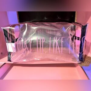 NWT!! Rae Dunn Cosmetic Bag “Woke Up Like This”